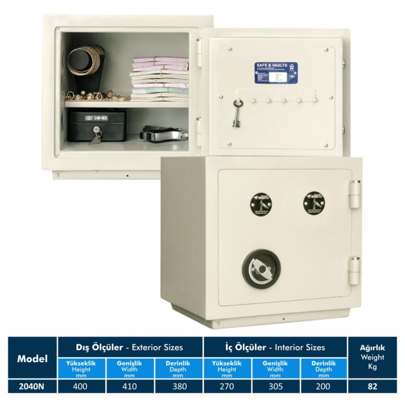 2040N KK Ev Ofis Çelik Kasa
