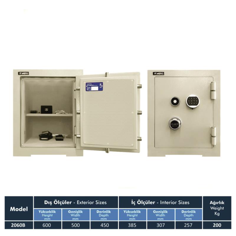 2060B KE Elektronik Çelik Kasa