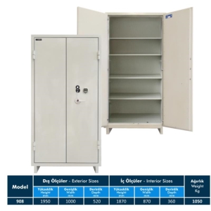 908 KE Çift Kapılı Kuyumcu Kasası